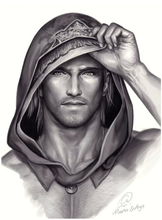 Портрет в капюшоне мужчина