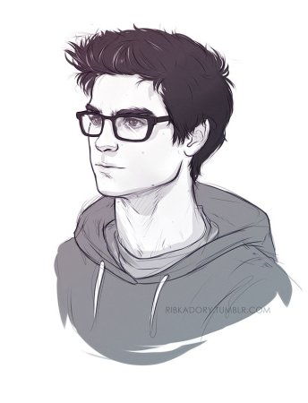 Мужчина с сигаретой арт