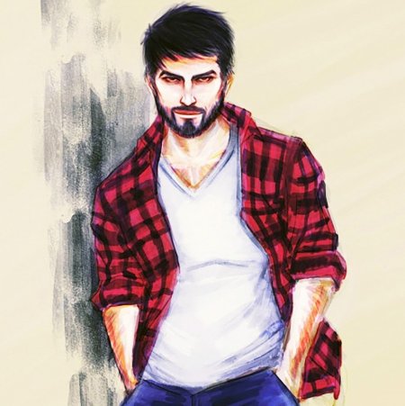 Накаченный парень арт