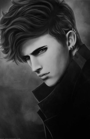 Мужчина в костюме акварель