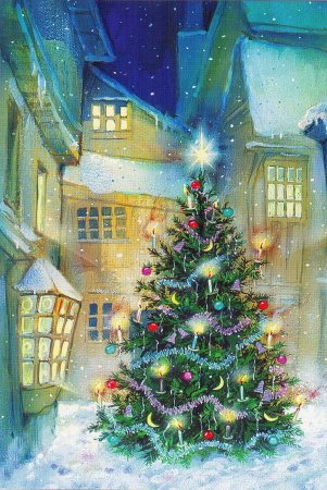 Открытка "Новогодняя елка"