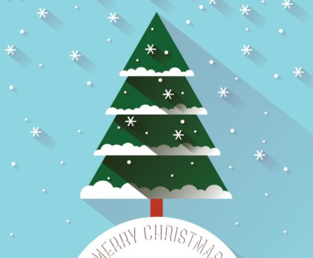 Новогодняя открытка в иллюстраторе