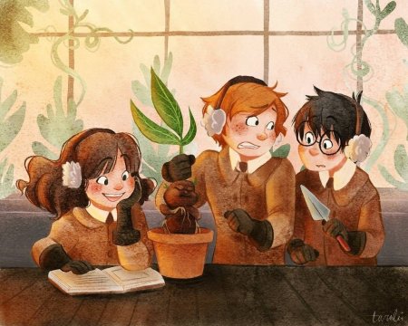 Гарри Рон Гермиона иллюстрации