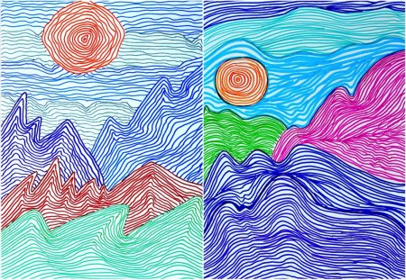 Техники рисования линиями