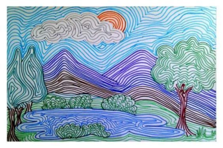 Пейзаж из линий