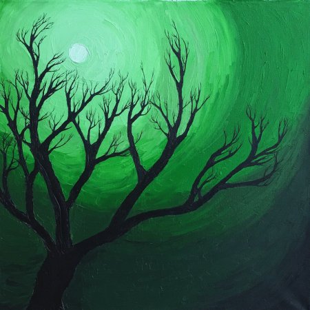 Зеленое солнце арт