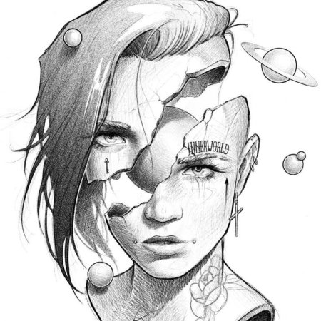 Тату на лицо эскизы