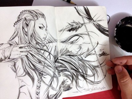 Рисунки для скетчбука эльфы