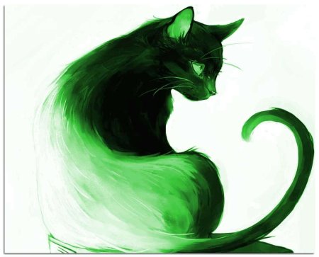 Зеленая кошка