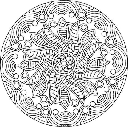 Мандалы для раскрашивания сложные