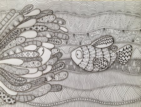 Арт терапия Зентангл