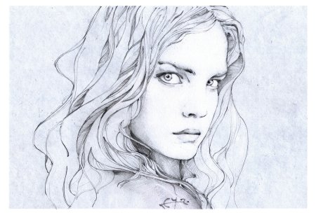 Рисунок женщины карандашом