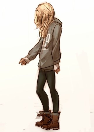 Девушка в полный рост мультяшном стиле