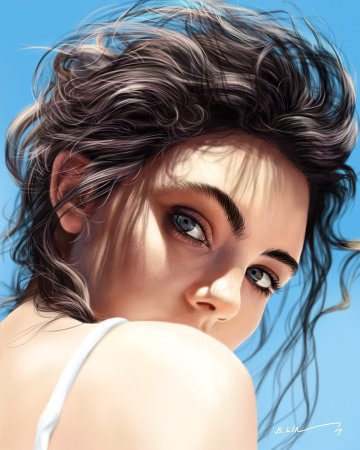 Портрет Procreate реализм