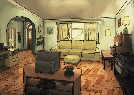 Комната в мультяшном стиле