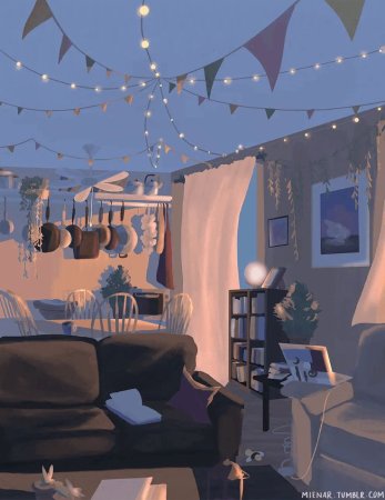 Уютная комната арт