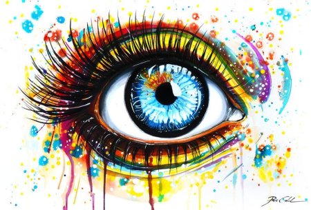 Арт цветной глаз