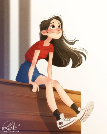 Девушки в мультяшном стил