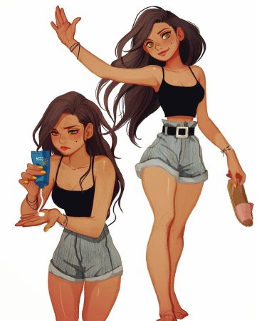 Девушки в мультяшном стиле