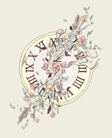 Часы арт эскиз