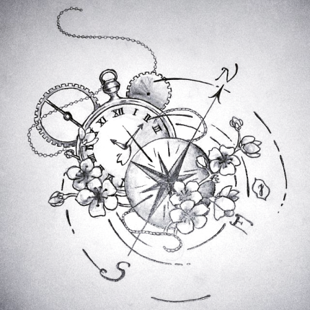 Часы эскиз Минимализм