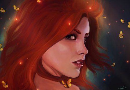 Фэнтези девушки с рыжими волосами