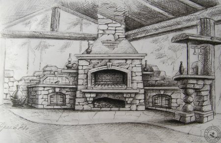 Эскизы барбекю