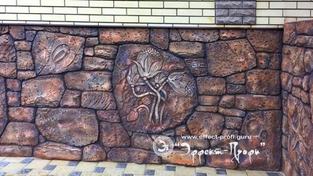 Имитация камня из арт бетона