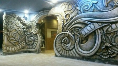 Барельеф из арт бетона