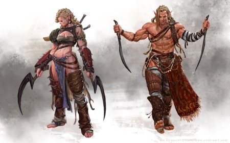 Эльф варвар ДНД арт