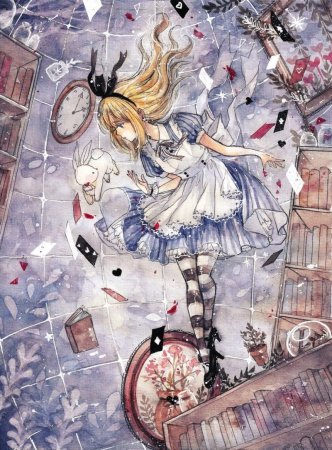 Алиса Лидделл и Чеширский кот арт