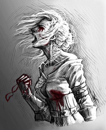 Цирилла Ведьмак эскиз