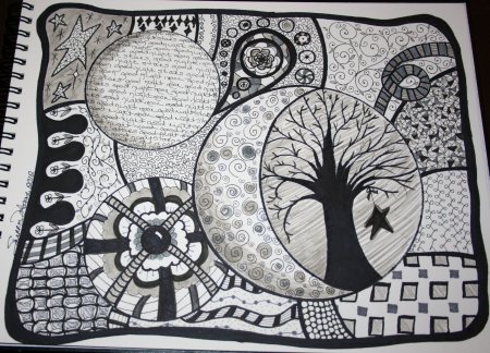 Арт терапия Зентангл