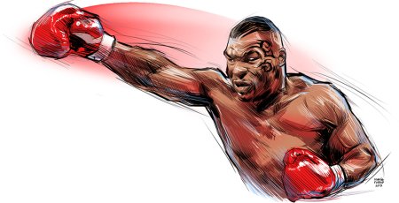 Рисунок боксёра Тайсона