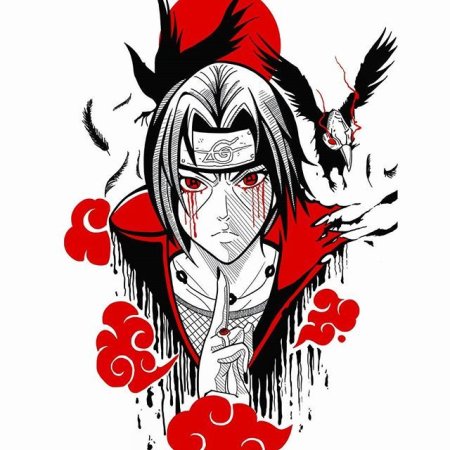 Итачи Учиха тату эскиз