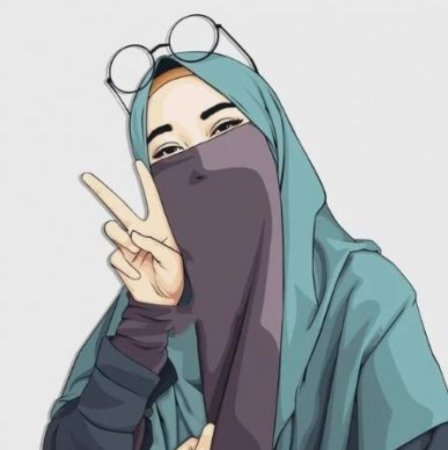 Девушка в хиджабе арт