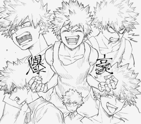 Скетч Бакуго Кацуки