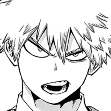 Бакугоу Катсуки черно белый