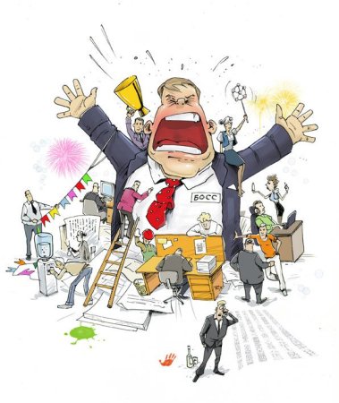 Руководитель карикатура