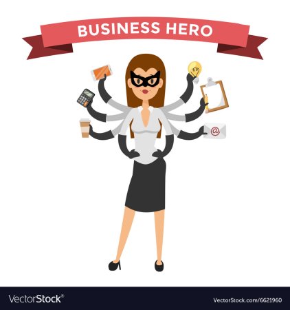 Карикатура женщина в бизнесе