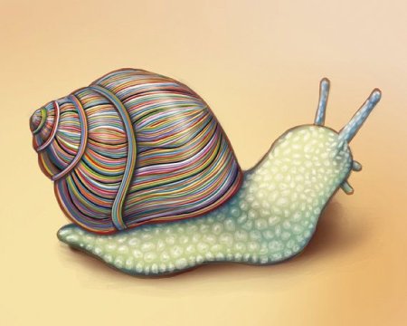Милые улитки арт
