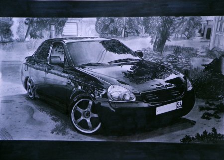 Лада Приора седан рисунок