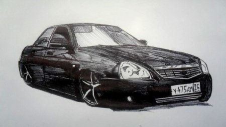 Черная Приора иллюстрация