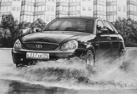 ВАЗ 2170 Приора рисунок