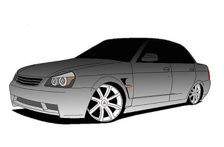 Приора седан вектор