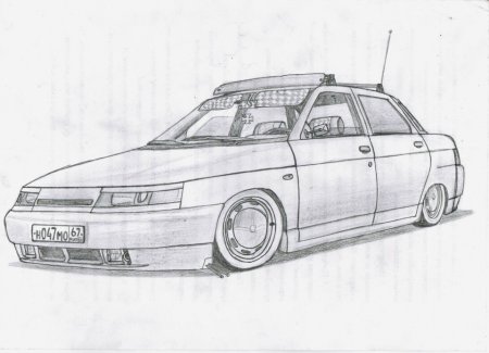 ВАЗ 2111 рисунок спереди