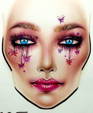 Эскиз фантазийного макияжа