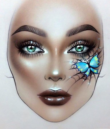 Фантазийный макияж эскиз