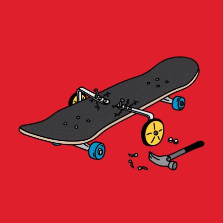 Нарисовать скейт