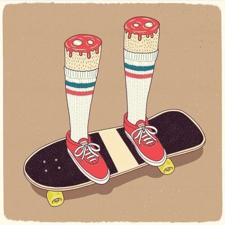 Нарисовать скейт